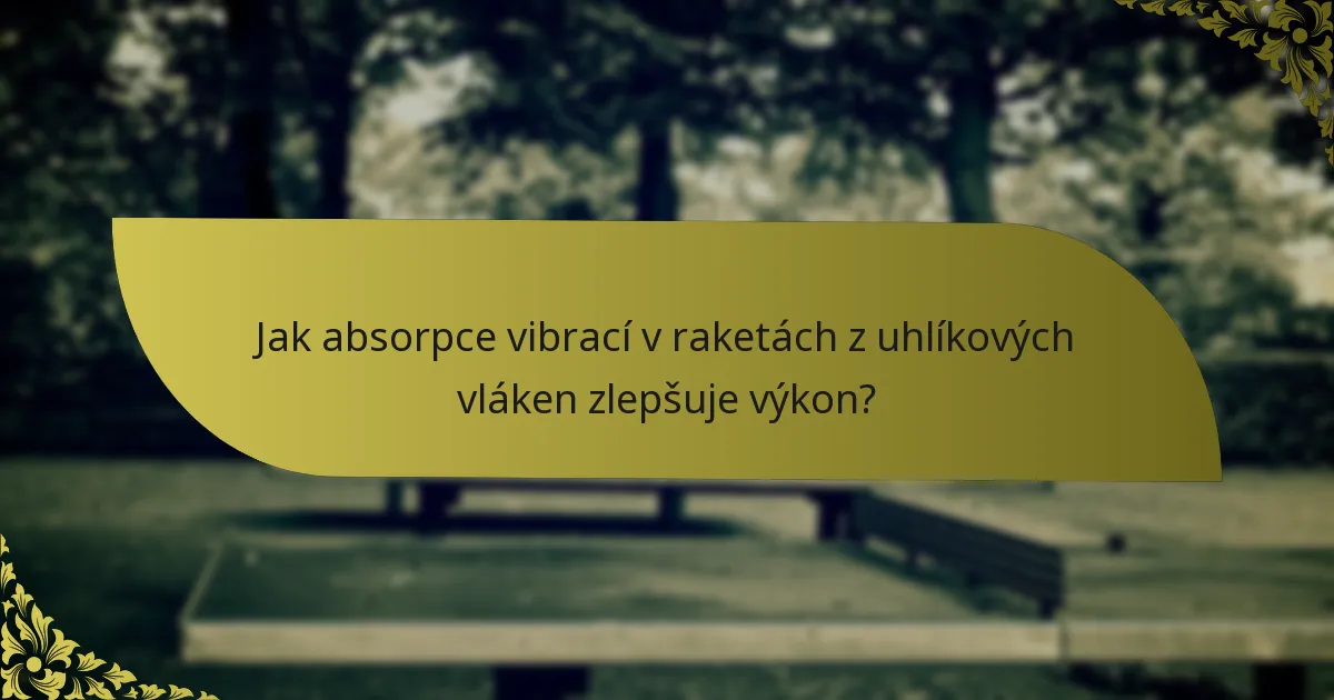 Jak absorpce vibrací v raketách z uhlíkových vláken zlepšuje výkon?